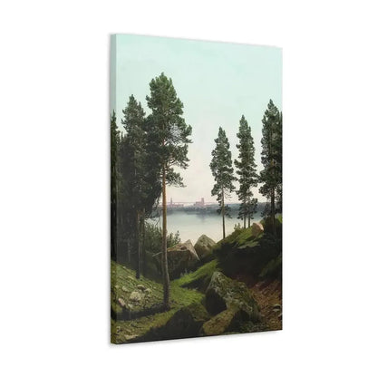 Arseny Ivanovich Meshchersky (1834-1902) Landscape with a Lake 1870 - Canvas Wall Art - The Sticker Space