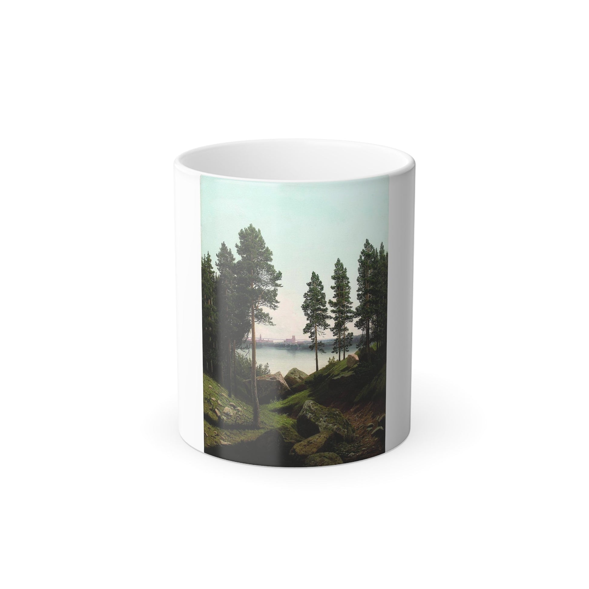 Arseny Ivanovich Meshchersky (1834-1902) Landscape with a Lake 1870 - Color Changing Mug 11oz-11oz-The Sticker Space