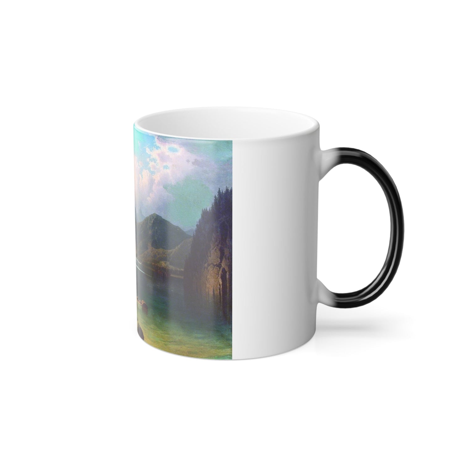 Arseny Ivanovich Meshchersky (1834-1902) Mountain Lake 1861 - Color Changing Mug 11oz-11oz-The Sticker Space