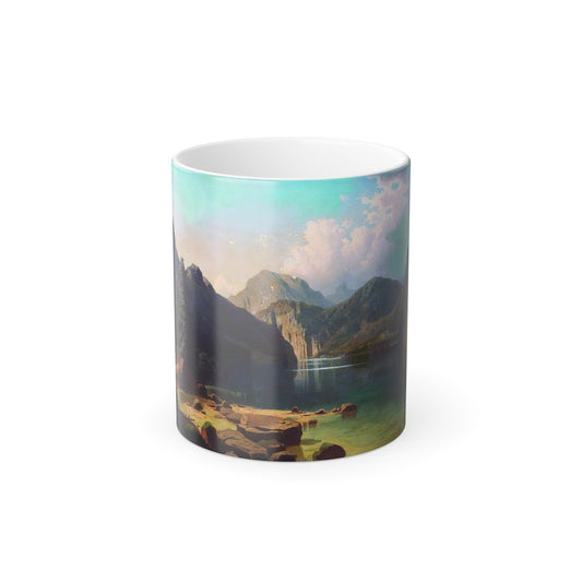 Arseny Ivanovich Meshchersky (1834-1902) Mountain Lake 1861 - Color Changing Mug 11oz-11oz-The Sticker Space