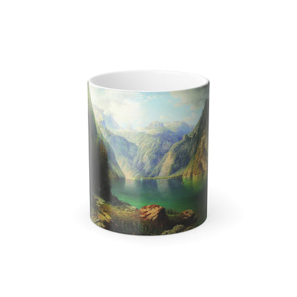 Arseny Ivanovich Meshchersky (1834-1902) Mountain Lake 1865 - Color Changing Mug 11oz-11oz-The Sticker Space