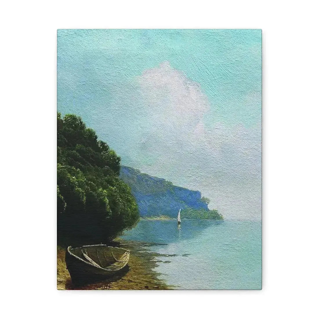 Arseny Ivanovich Meshchersky (1834-1902) On the Coast 1879 - Canvas Wall Art 11″ x 14″ 1.25" - The Sticker Space