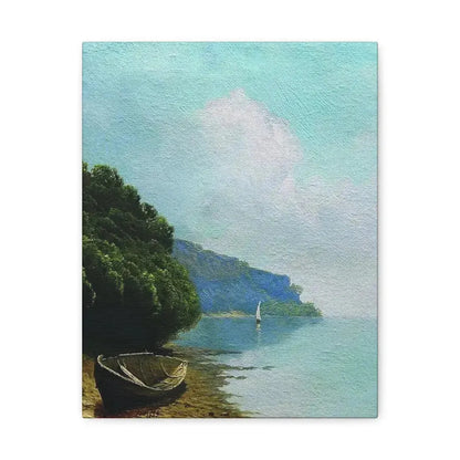 Arseny Ivanovich Meshchersky (1834-1902) On the Coast 1879 - Canvas Wall Art 11″ x 14″ 1.25" - The Sticker Space