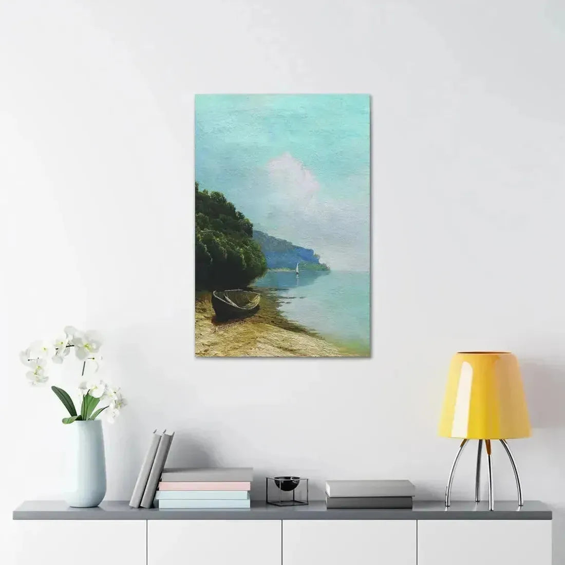 Arseny Ivanovich Meshchersky (1834-1902) On the Coast 1879 - Canvas Wall Art - The Sticker Space