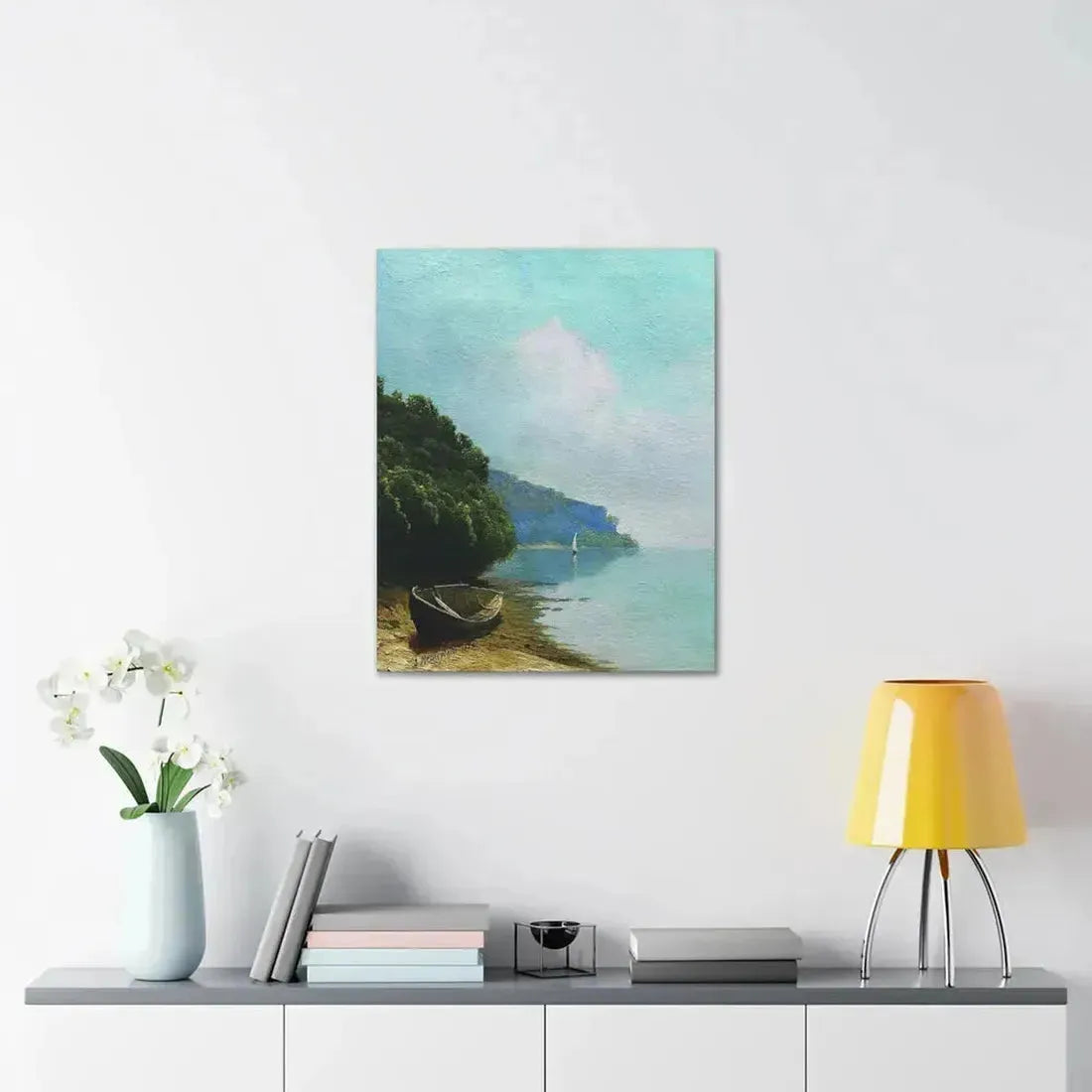 Arseny Ivanovich Meshchersky (1834-1902) On the Coast 1879 - Canvas Wall Art - The Sticker Space