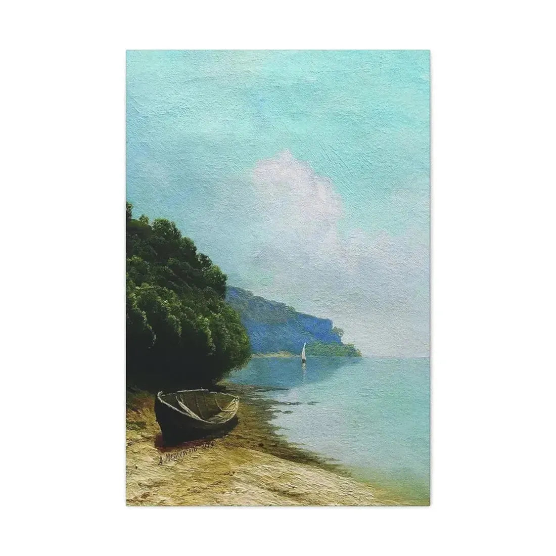 Arseny Ivanovich Meshchersky (1834-1902) On the Coast 1879 - Canvas Wall Art - The Sticker Space