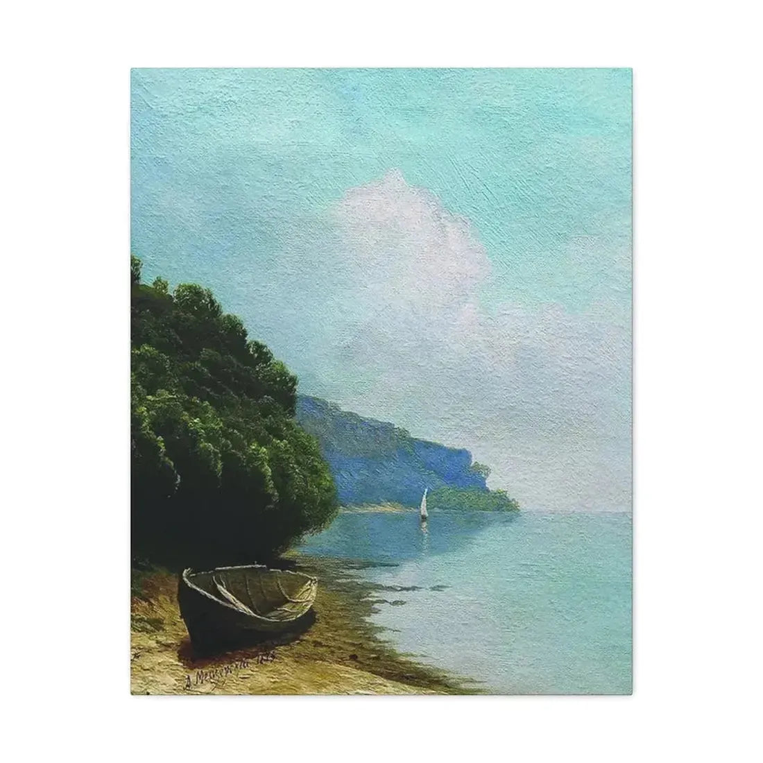 Arseny Ivanovich Meshchersky (1834-1902) On the Coast 1879 - Canvas Wall Art - The Sticker Space