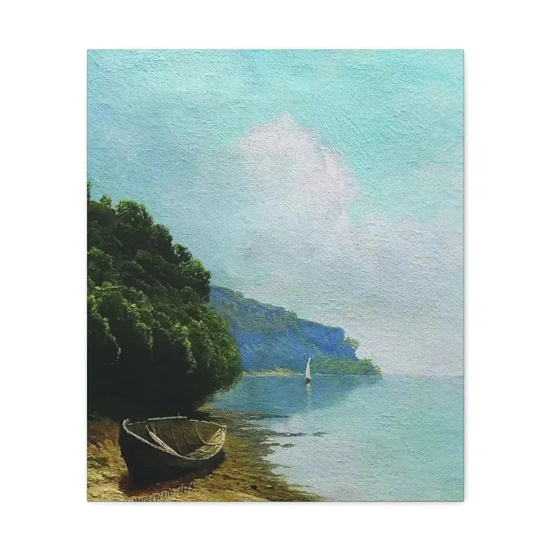 Arseny Ivanovich Meshchersky (1834-1902) On the Coast 1879 - Canvas Wall Art - The Sticker Space
