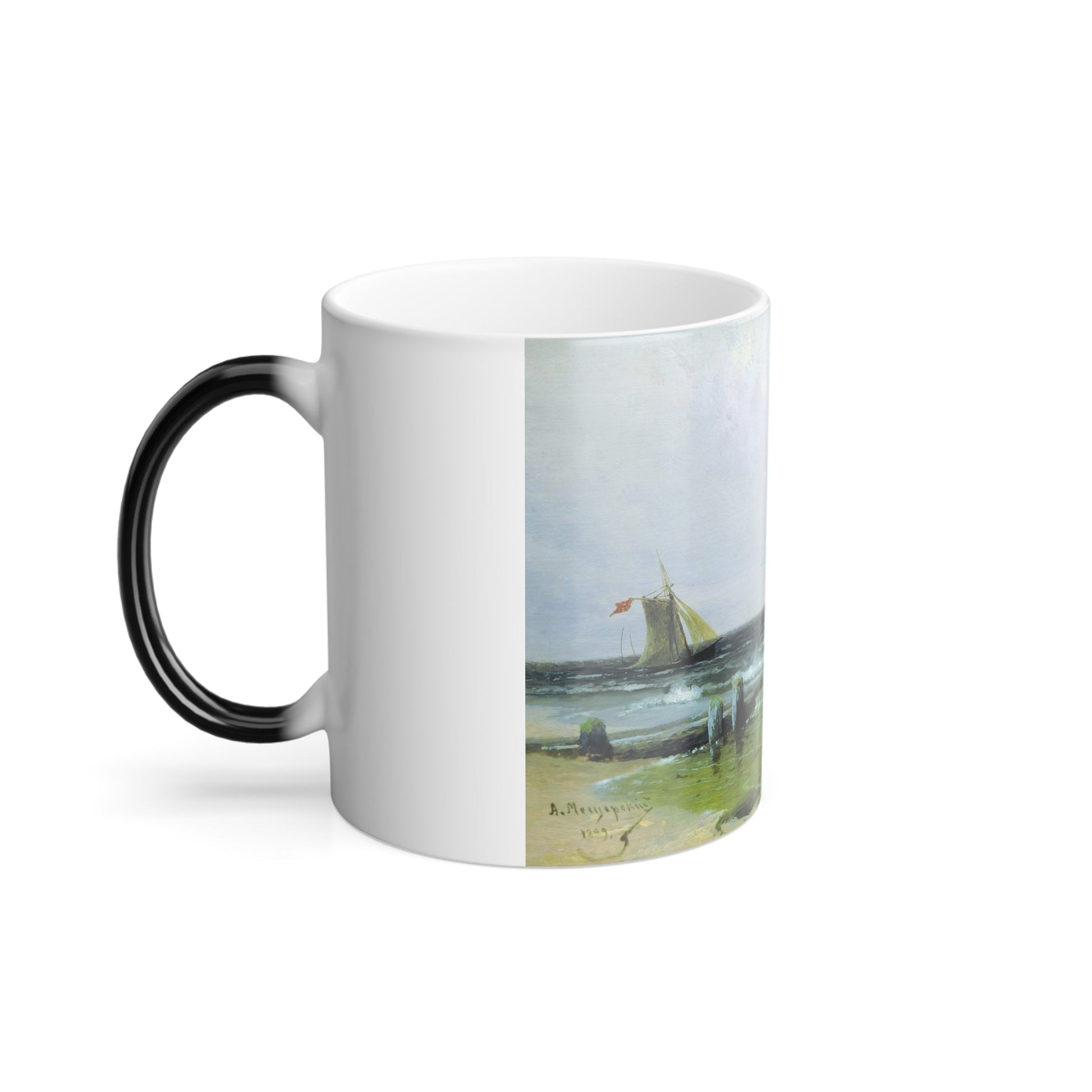 Arseny Ivanovich Meshchersky (1834-1902) Seascape 1899 - Color Changing Mug 11oz-11oz-The Sticker Space