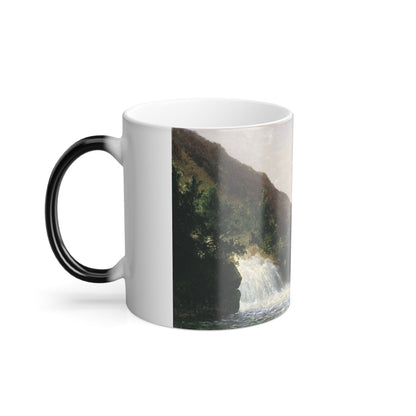 Arseny Ivanovich Meshchersky (1834-1902) Waterfall - 1867 - Color Changing Mug 11oz-11oz-The Sticker Space