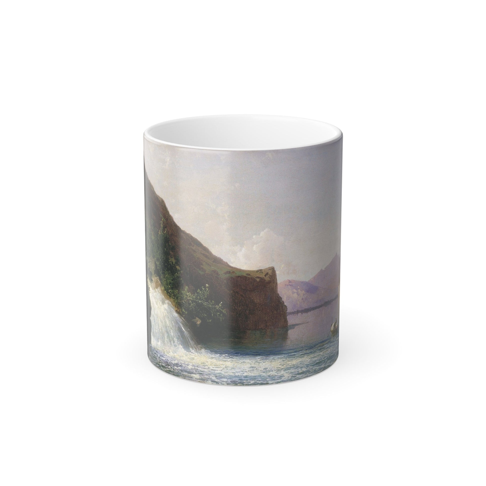 Arseny Ivanovich Meshchersky (1834-1902) Waterfall - 1867 - Color Changing Mug 11oz-11oz-The Sticker Space