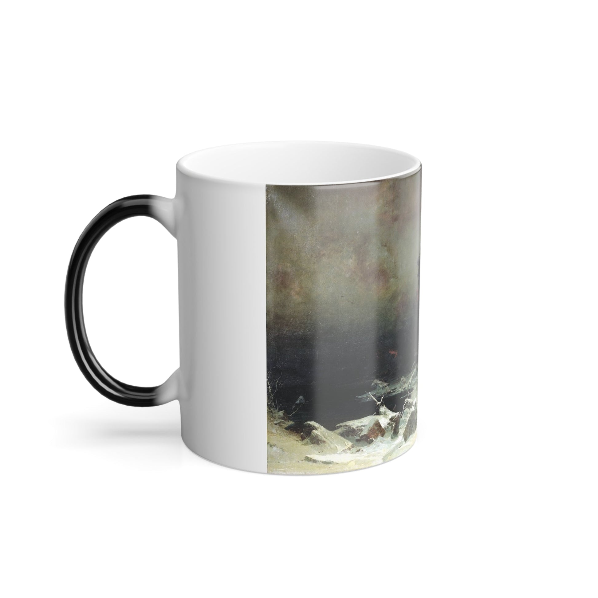 Arseny Ivanovich Meshchersky (1834-1902) Winter Evening 1866 - Color Changing Mug 11oz-11oz-The Sticker Space