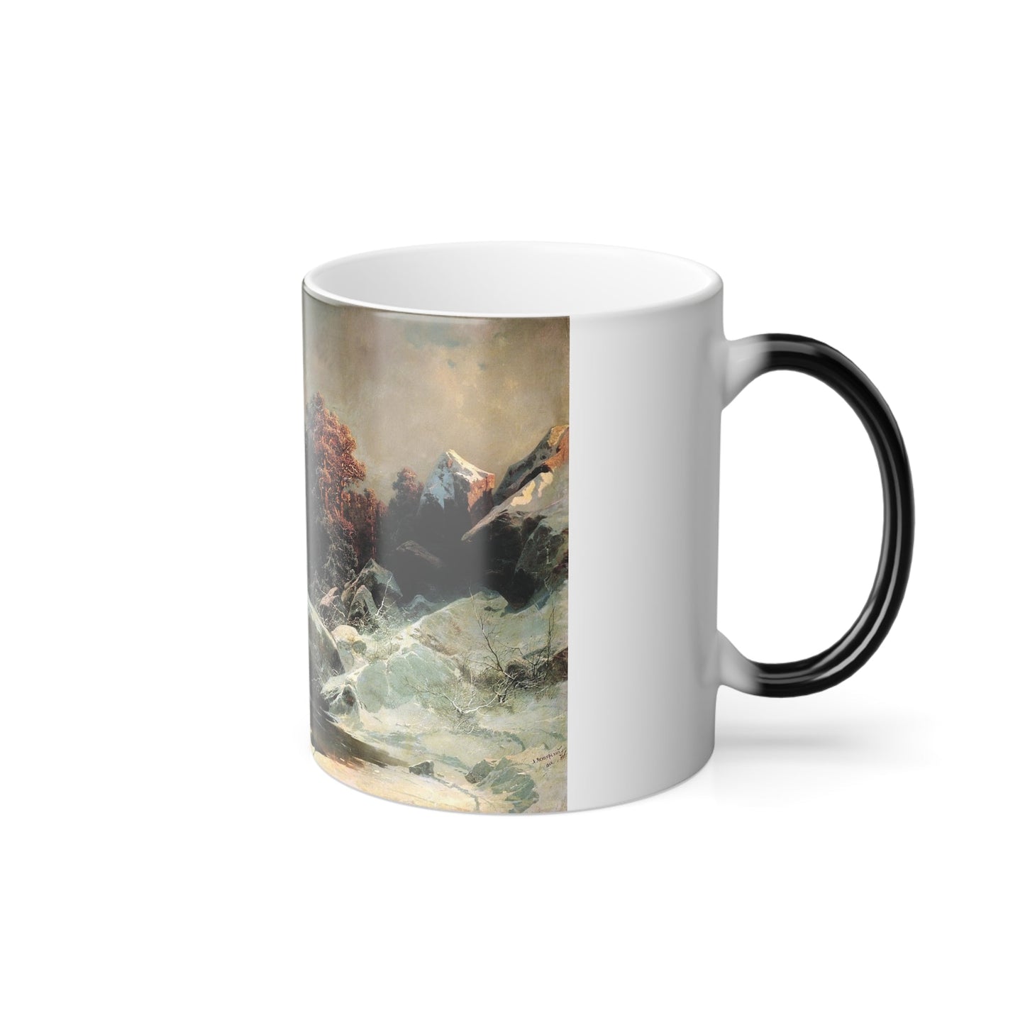 Arseny Ivanovich Meshchersky (1834-1902) Winter Evening 1866 - Color Changing Mug 11oz-11oz-The Sticker Space