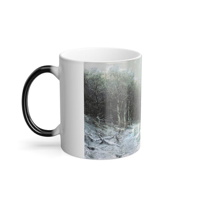 Arseny Ivanovich Meshchersky (1834-1902) Winter, Icebreaking - 1878 - Color Changing Mug 11oz-11oz-The Sticker Space