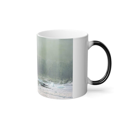 Arseny Ivanovich Meshchersky (1834-1902) Winter, Icebreaking - 1878 - Color Changing Mug 11oz-11oz-The Sticker Space