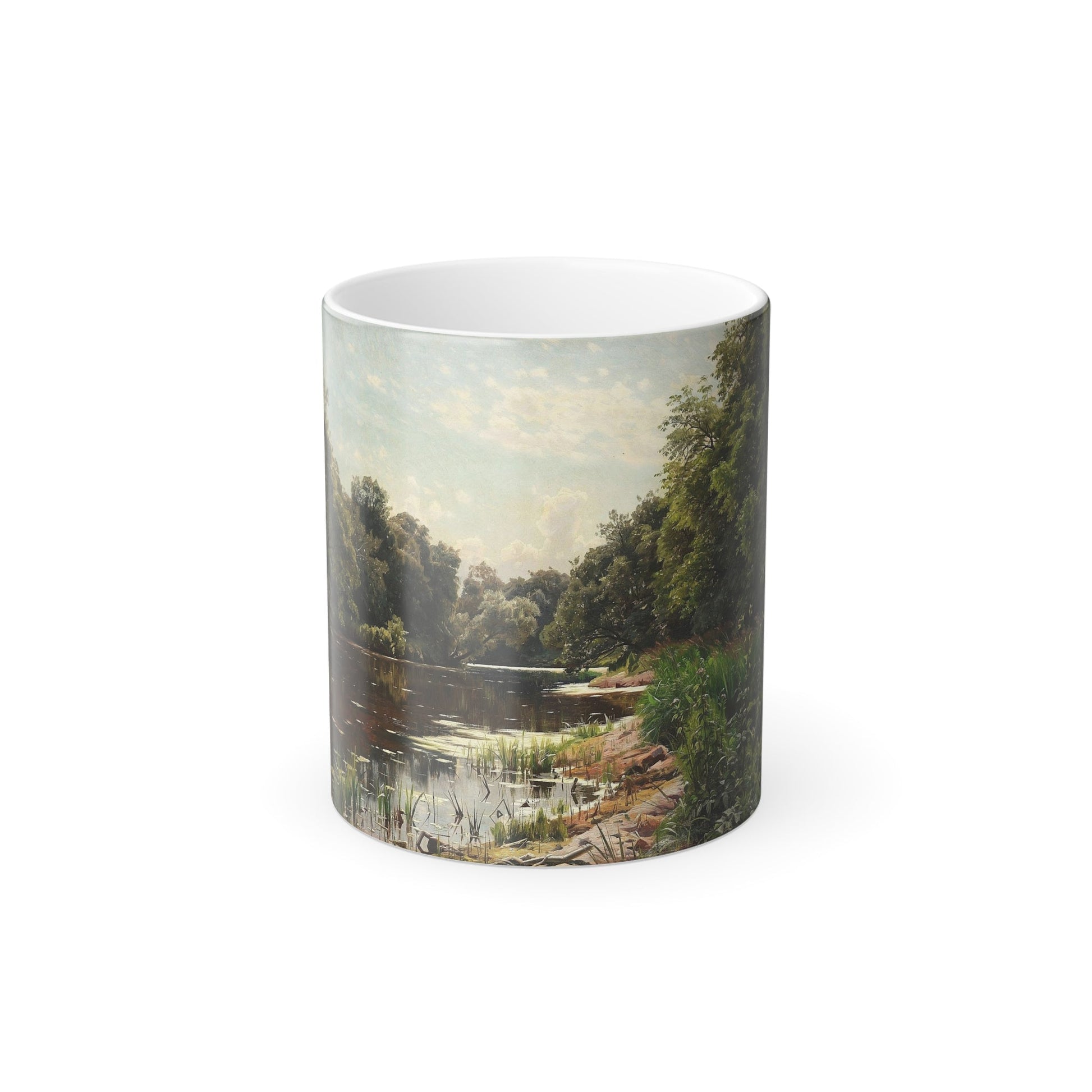 Arseny Meshchersky (1834-1902) Overgrown pond - 1893 - Color Changing Mug 11oz-11oz-The Sticker Space