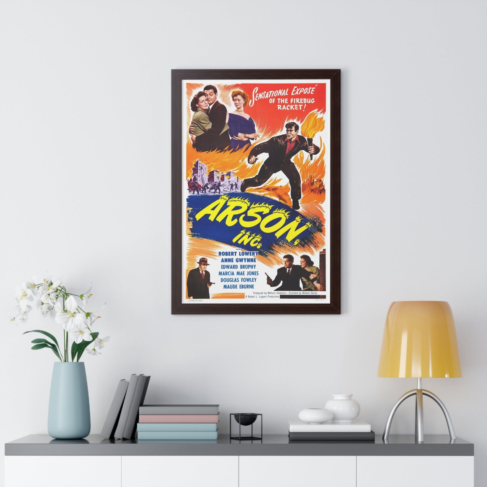 ARSON, INC 1949 - Framed Movie Poster-The Sticker Space