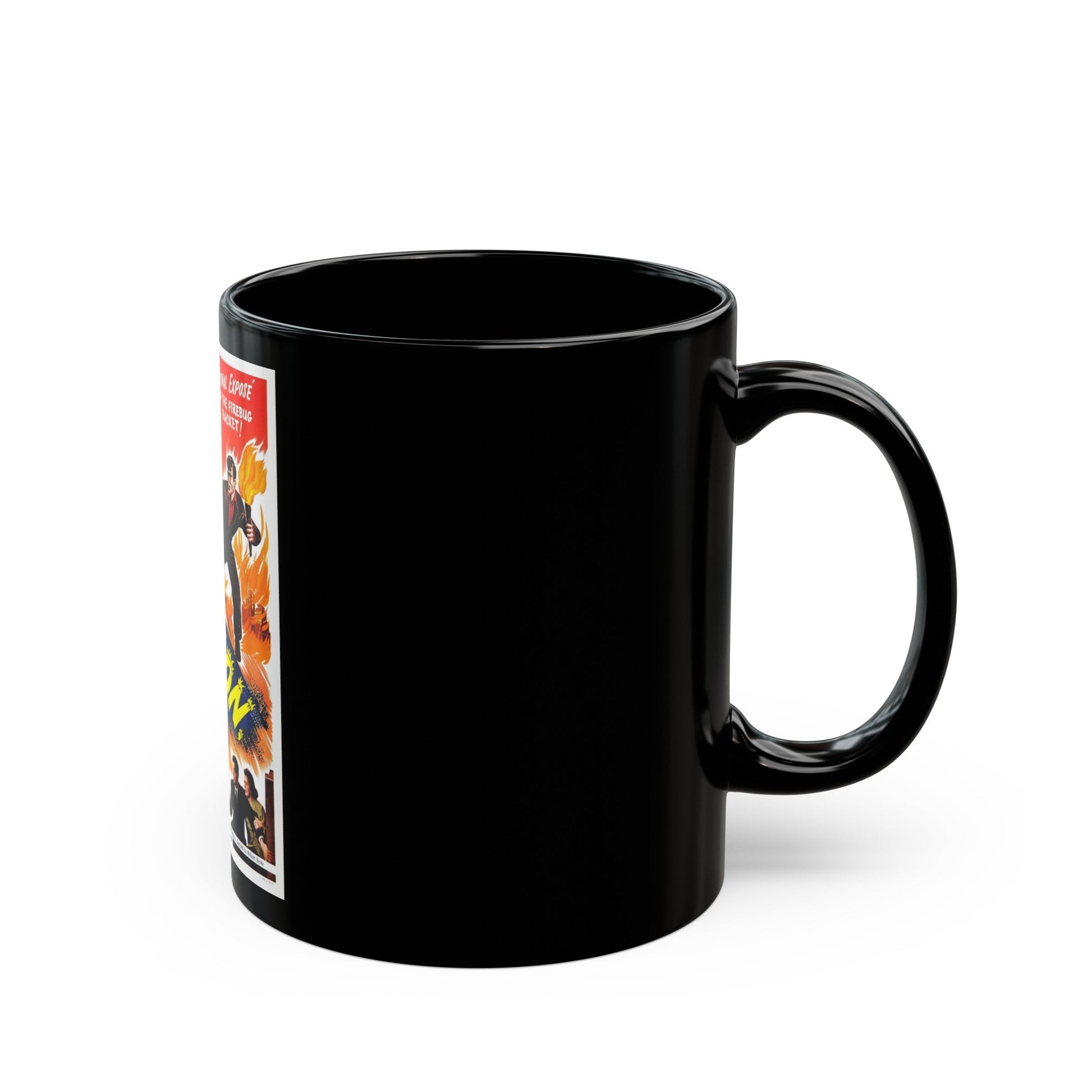 ARSON, INC 1949 Movie Poster - Black Coffee Mug-The Sticker Space