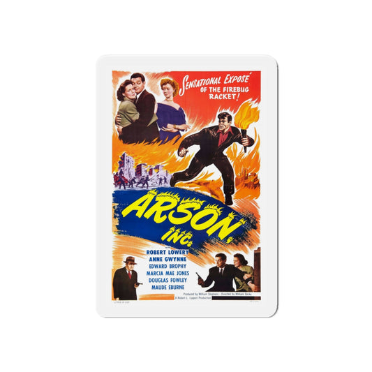 ARSON, INC 1949 Movie Poster - Die-Cut Magnet-6 × 6"-The Sticker Space