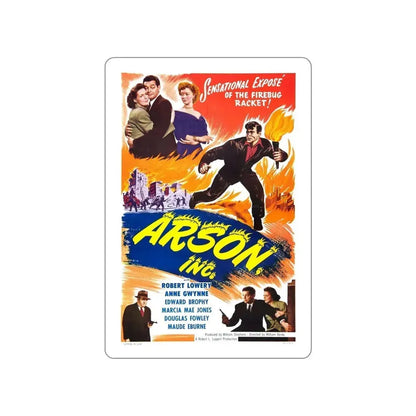 ARSON, INC 1949 Movie Poster STICKER Vinyl Die-Cut Decal 5 Inch - The Sticker Space