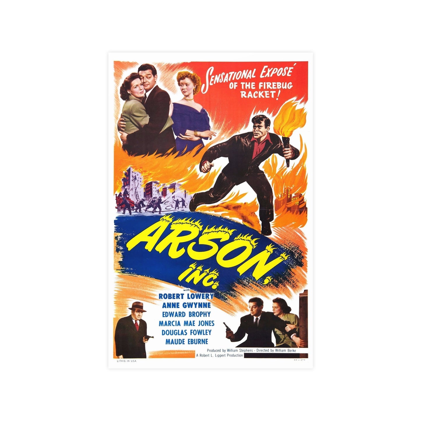 ARSON, INC 1949 - Paper Movie Poster-11″ x 17″ (Vertical)-The Sticker Space