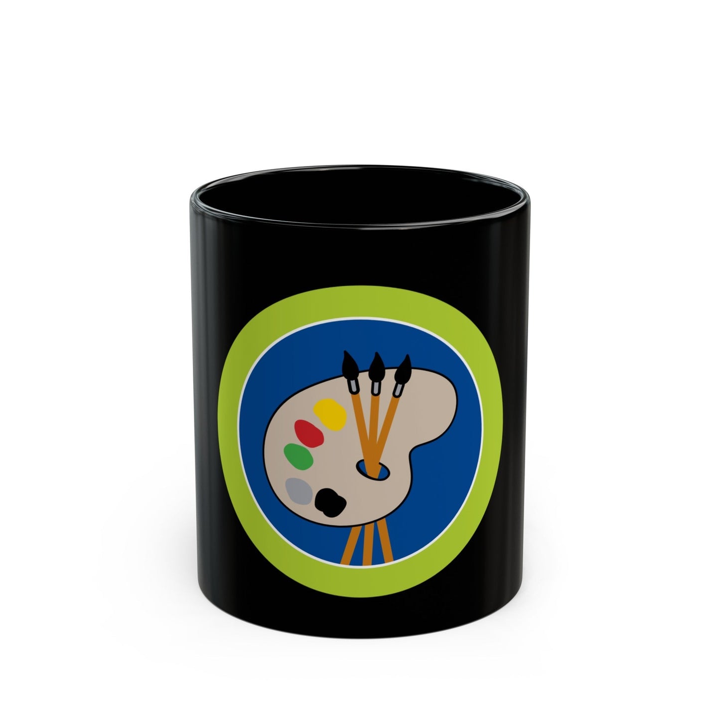 Art (Boy Scout Merit Badge) Black Coffee Mug-11oz-The Sticker Space