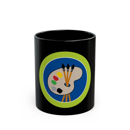 Art (Boy Scout Merit Badge) Black Coffee Mug-11oz-The Sticker Space