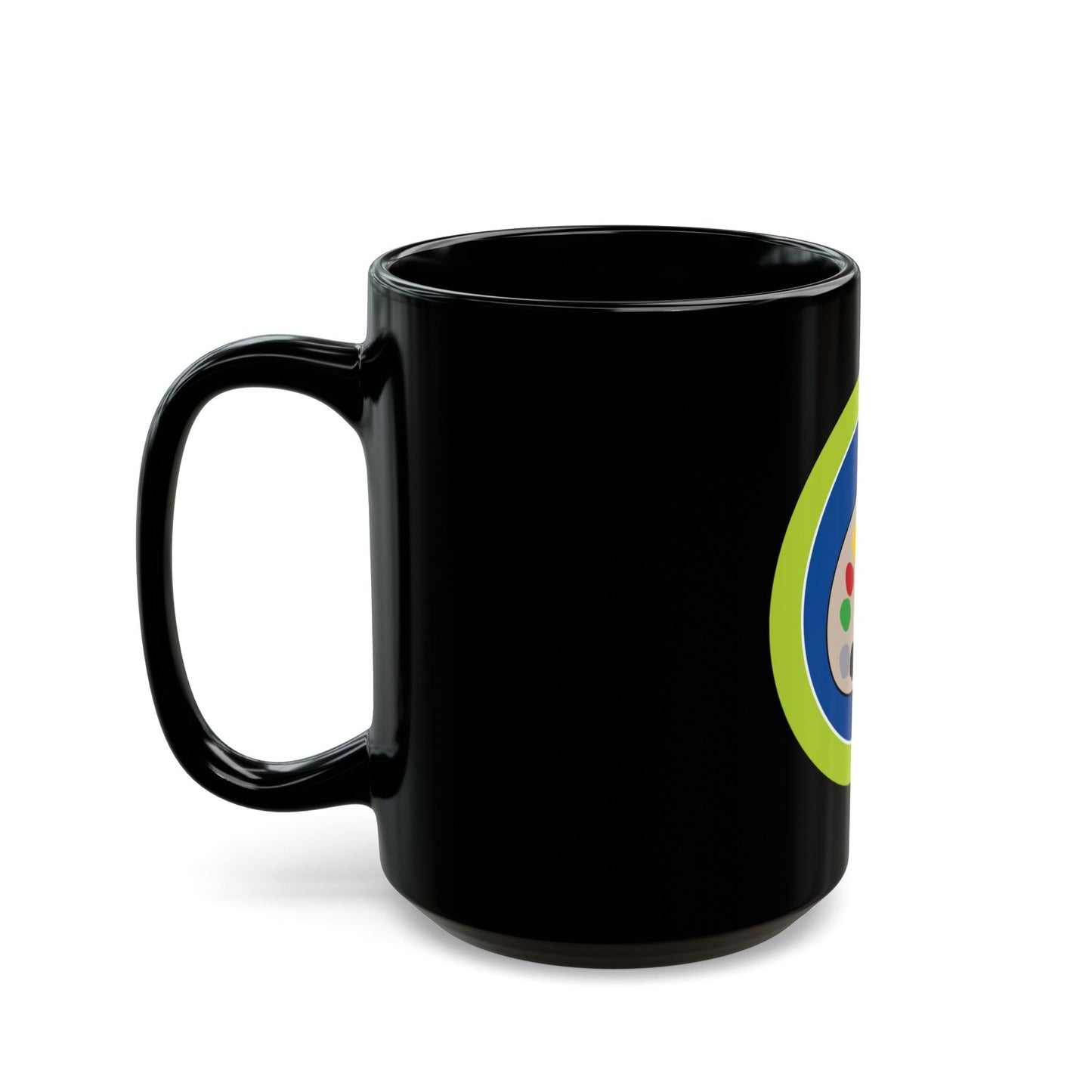 Art (Boy Scout Merit Badge) Black Coffee Mug-The Sticker Space