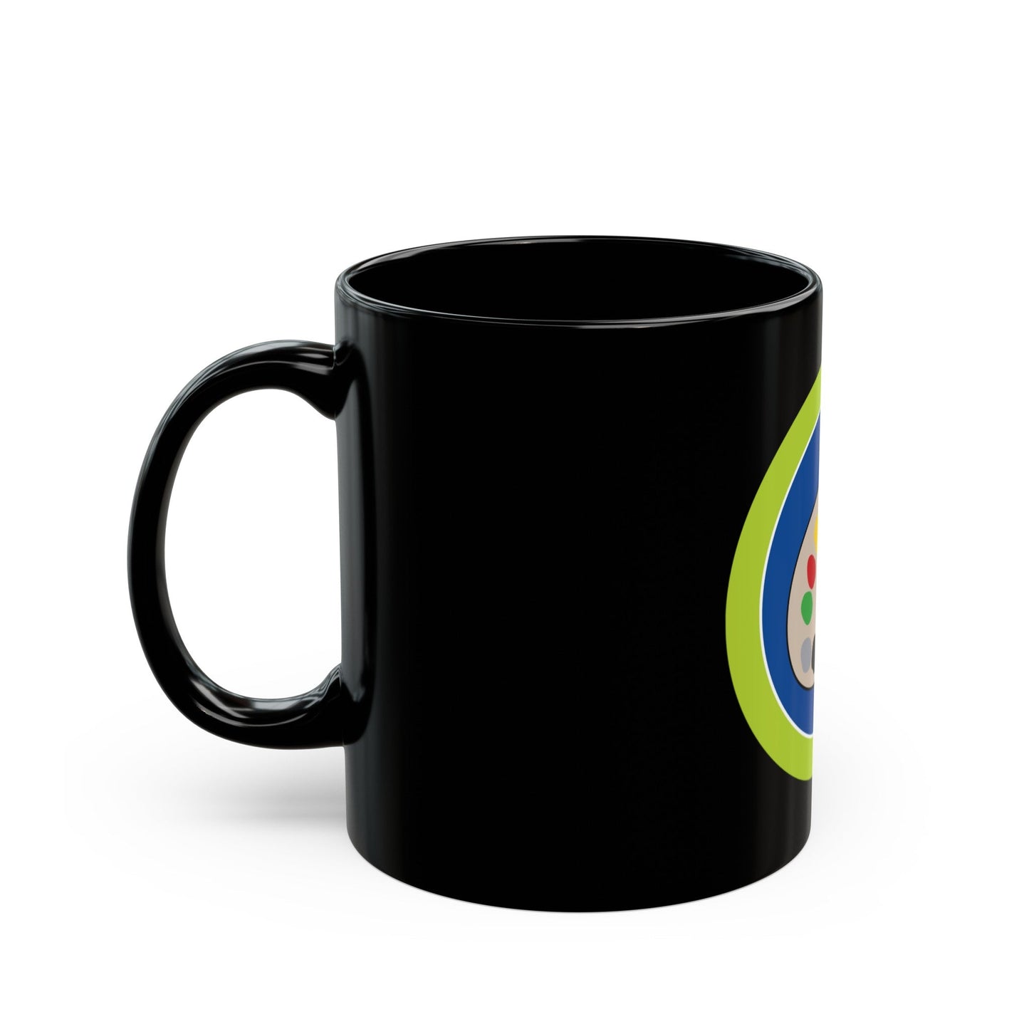 Art (Boy Scout Merit Badge) Black Coffee Mug-The Sticker Space