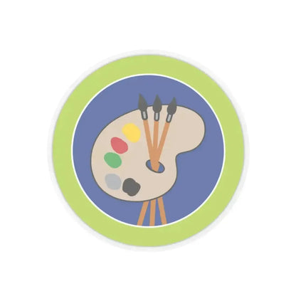 Art (Boy Scout Merit Badge) STICKER Vinyl Kiss-Cut Decal 3 Inch Transparent - The Sticker Space