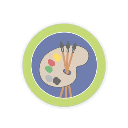 Art (Boy Scout Merit Badge) STICKER Vinyl Kiss-Cut Decal 4 Inch Transparent - The Sticker Space