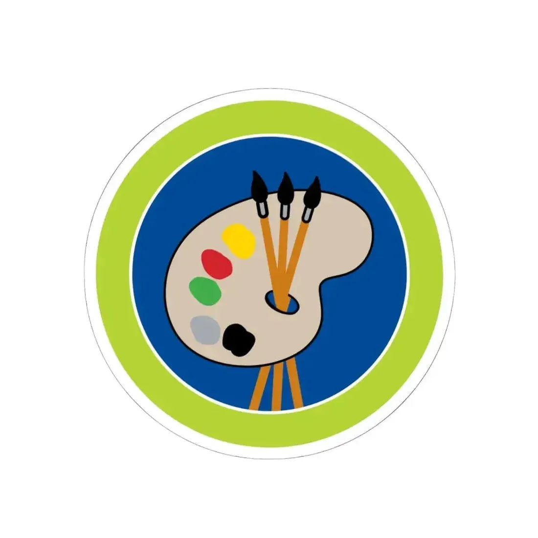 Art (Boy Scout Merit Badge) STICKER Vinyl Kiss-Cut Decal 6 Inch White - The Sticker Space