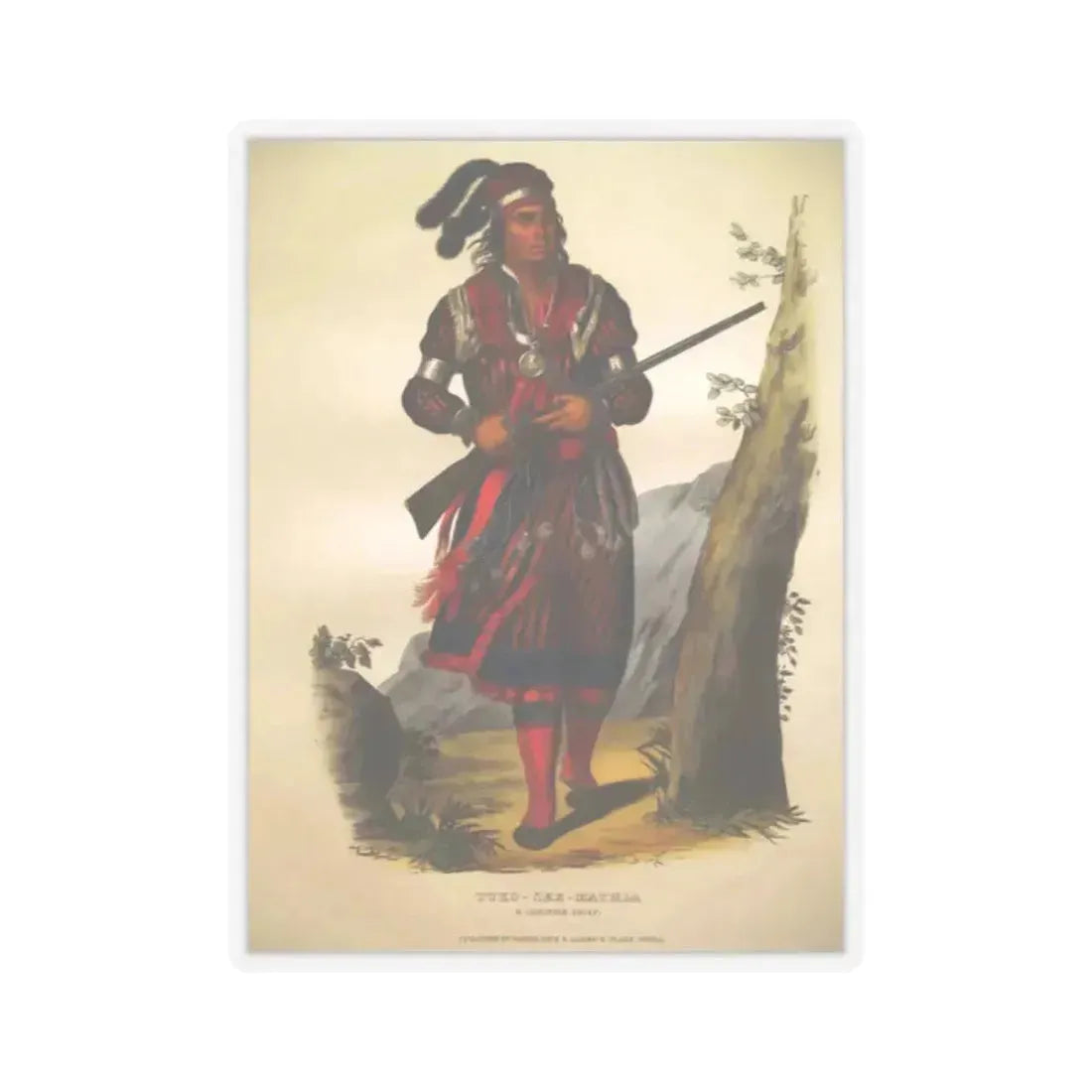 Arte de Norteamerica Dahlem 12 (Native Americans in Art) STICKER Vinyl Kiss-Cut Decal 2 Inch Transparent - The Sticker Space