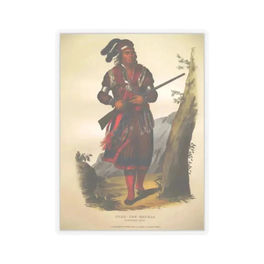 Arte de Norteamerica Dahlem 12 (Native Americans in Art) STICKER Vinyl Kiss-Cut Decal 4 Inch Transparent - The Sticker Space