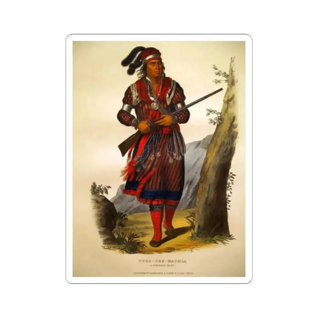 Arte de Norteamerica Dahlem 12 (Native Americans in Art) STICKER Vinyl Kiss-Cut Decal 6 Inch White - The Sticker Space