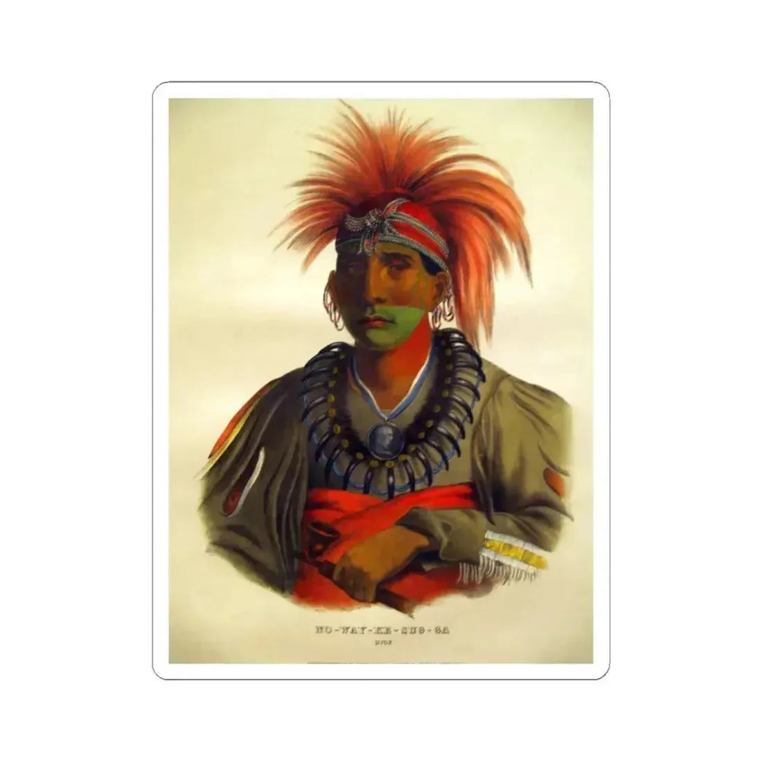 Arte de Norteamerica Dahlem 13 (Native Americans in Art) STICKER Vinyl Kiss-Cut Decal 3 Inch White - The Sticker Space