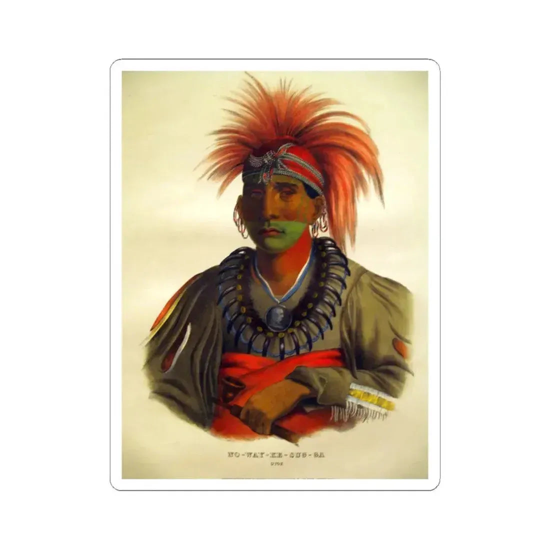 Arte de Norteamerica Dahlem 13 (Native Americans in Art) STICKER Vinyl Kiss-Cut Decal 6 Inch White - The Sticker Space