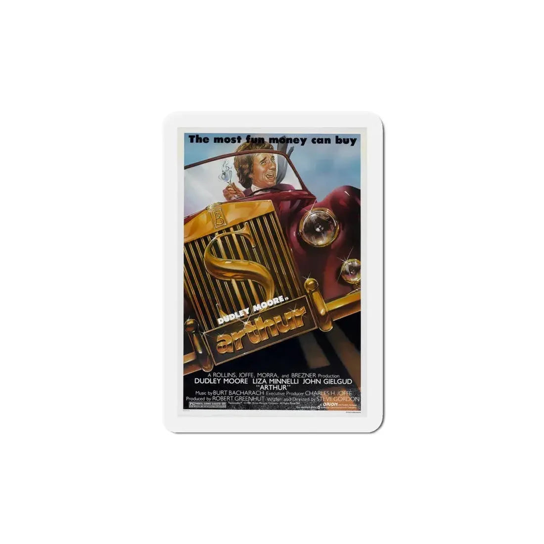 Arthur 1981 Movie Poster Refrigerator Magnet 6 Inch - The Sticker Space