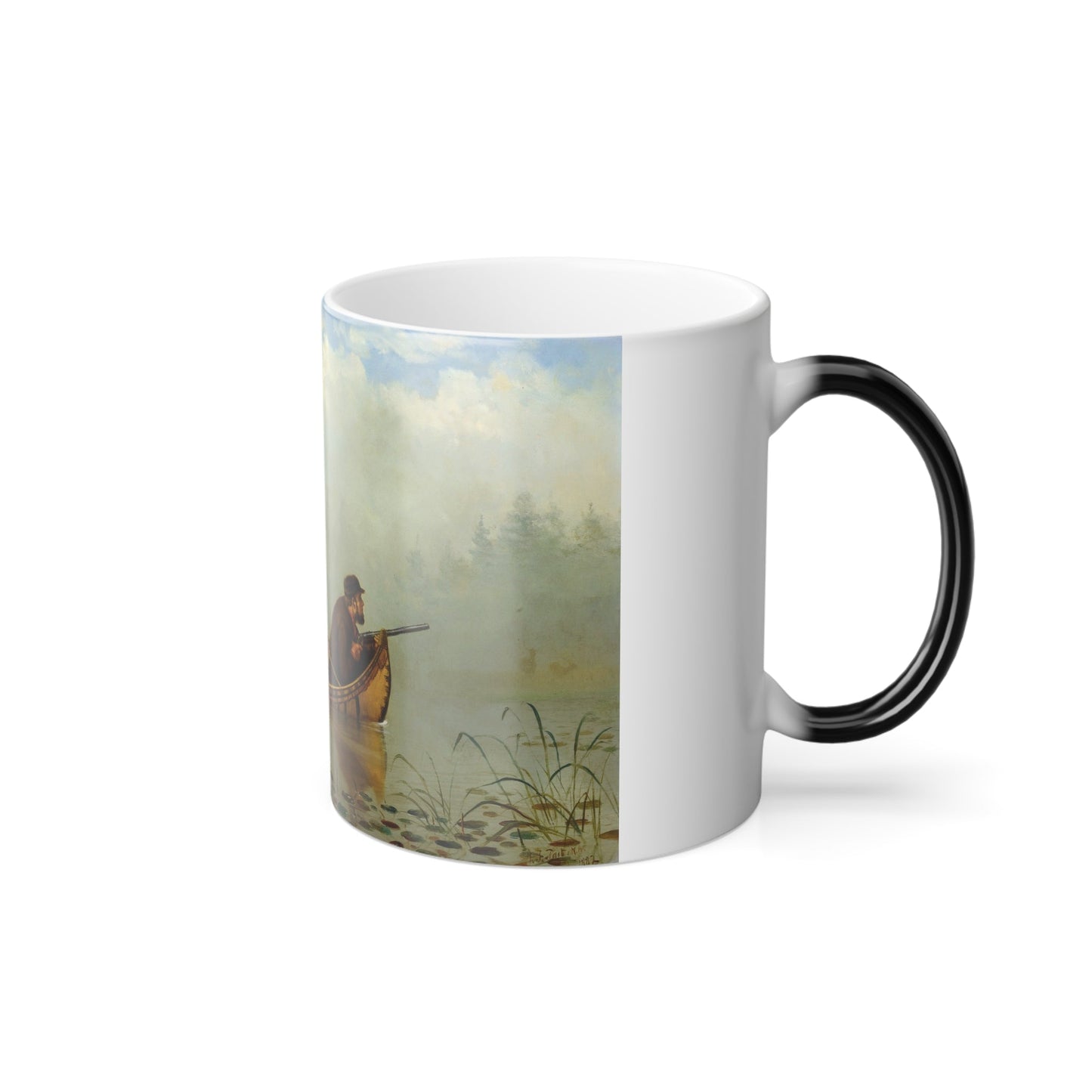 Arthur Fitzwilliam Tait (1819-1905) An Anxious Moment - Oil on Canvas 1882 - Color Changing Mug 11oz-11oz-The Sticker Space