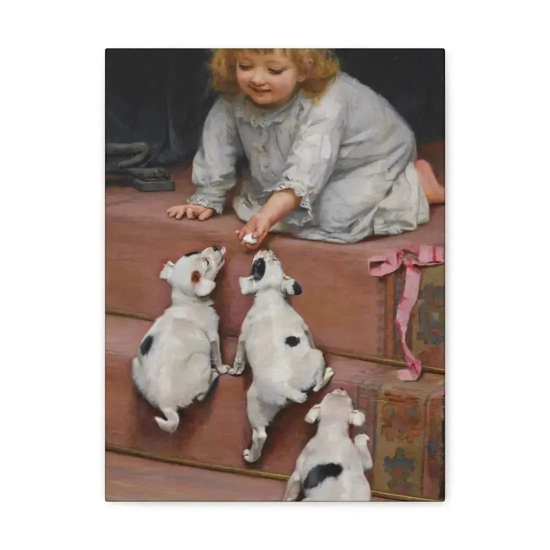 Arthur John Elsley (1861-1952) A Dead Heat 1893 - Canvas Wall Art 12″ x 16″ 1.25" - The Sticker Space