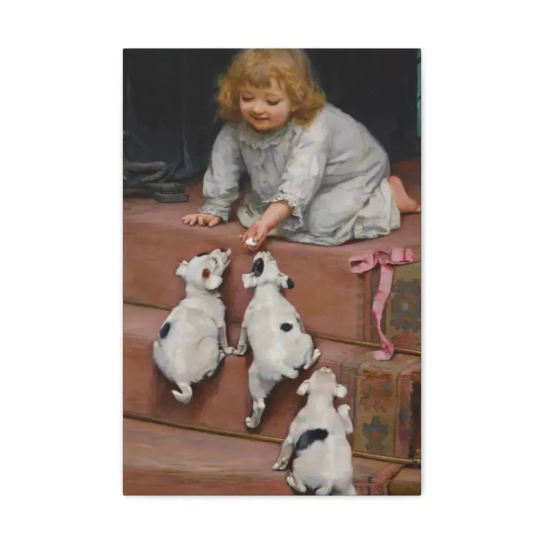 Arthur John Elsley (1861-1952) A Dead Heat 1893 - Canvas Wall Art 16″ x 24″ 1.25" - The Sticker Space