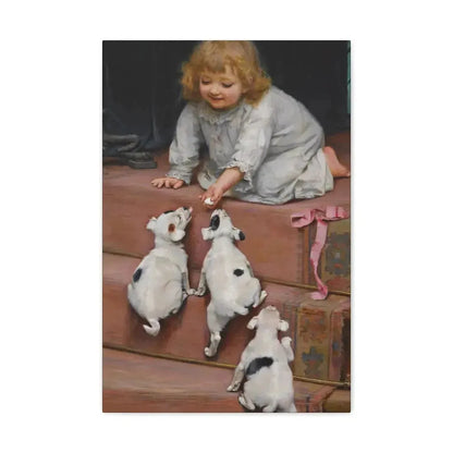 Arthur John Elsley (1861-1952) A Dead Heat 1893 - Canvas Wall Art 16″ x 24″ 1.25" - The Sticker Space