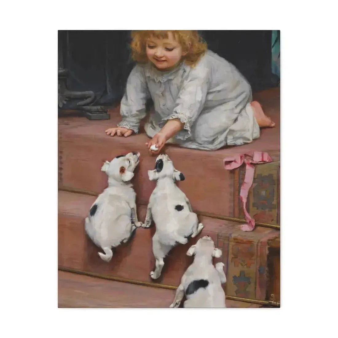 Arthur John Elsley (1861-1952) A Dead Heat 1893 - Canvas Wall Art 24″ x 30″ 1.25" - The Sticker Space