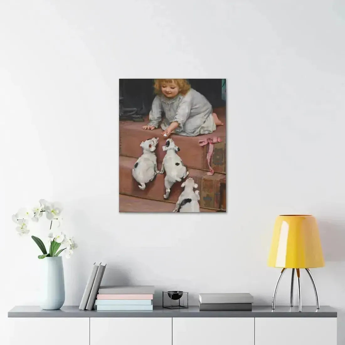 Arthur John Elsley (1861-1952) A Dead Heat 1893 - Canvas Wall Art - The Sticker Space