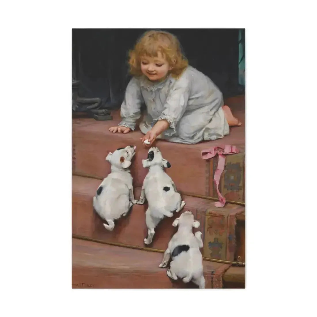 Arthur John Elsley (1861-1952) A Dead Heat 1893 - Canvas Wall Art - The Sticker Space