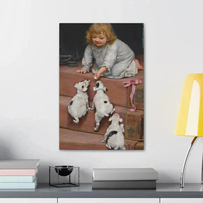 Arthur John Elsley (1861-1952) A Dead Heat 1893 - Canvas Wall Art - The Sticker Space