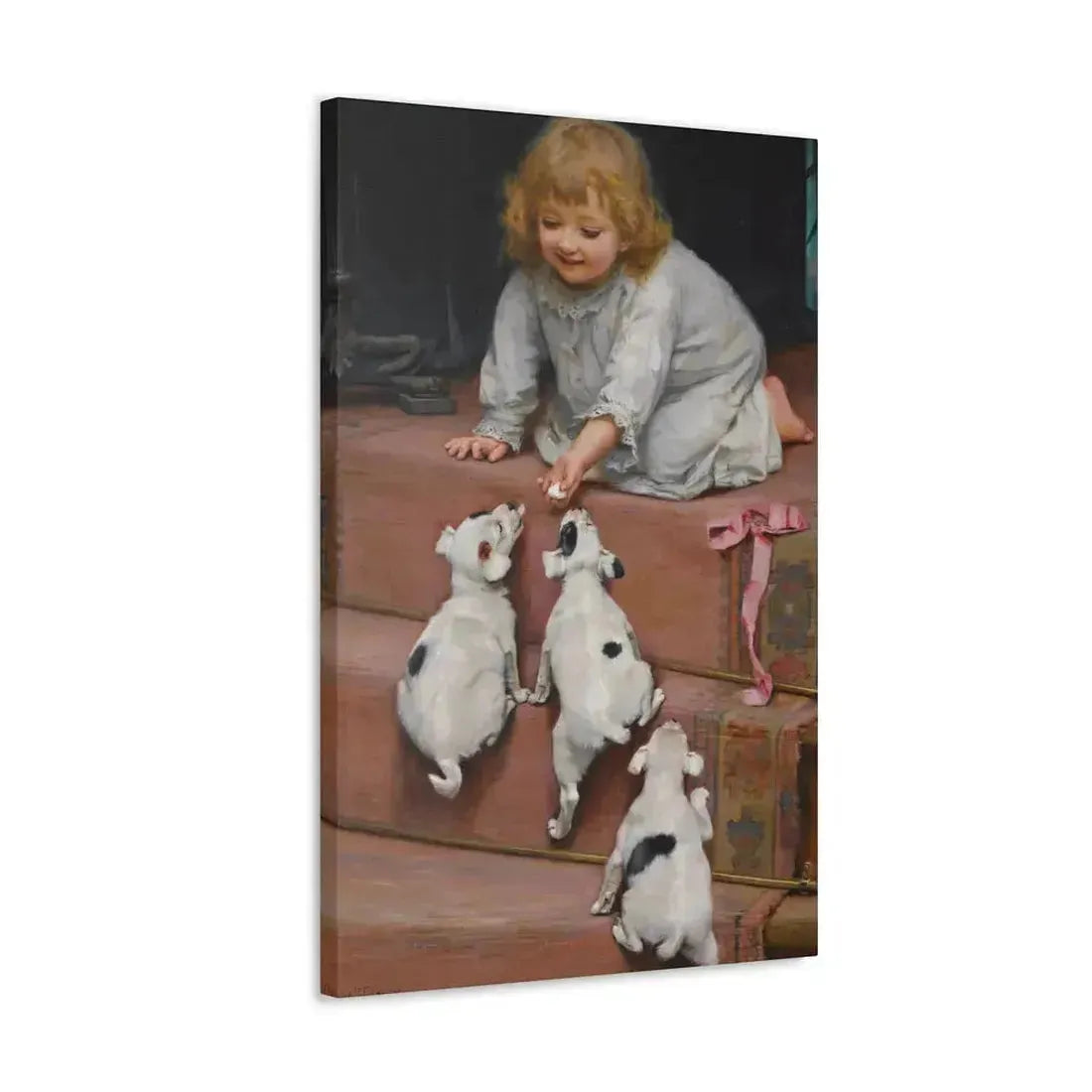 Arthur John Elsley (1861-1952) A Dead Heat 1893 - Canvas Wall Art - The Sticker Space