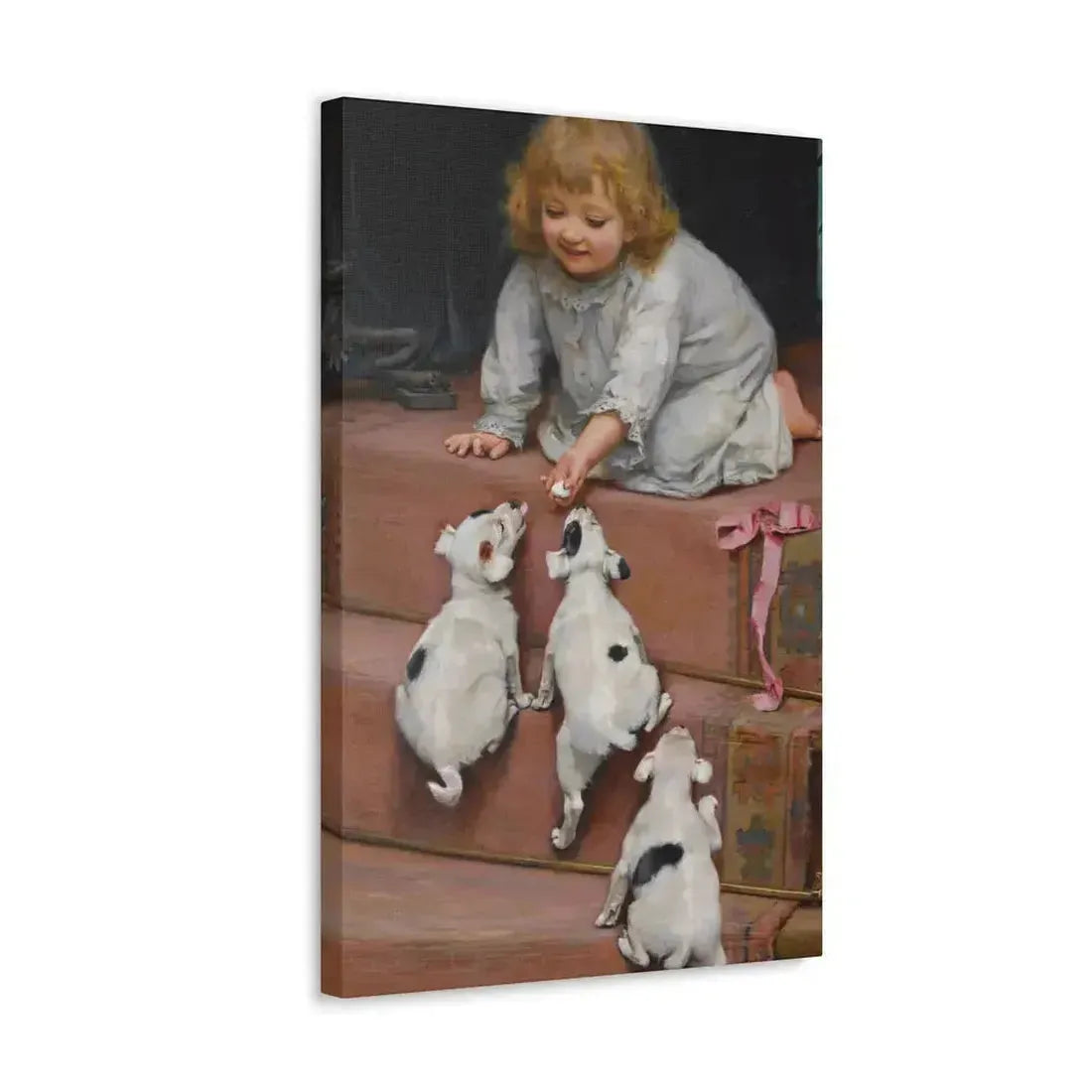 Arthur John Elsley (1861-1952) A Dead Heat 1893 - Canvas Wall Art - The Sticker Space