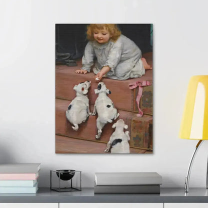 Arthur John Elsley (1861-1952) A Dead Heat 1893 - Canvas Wall Art - The Sticker Space