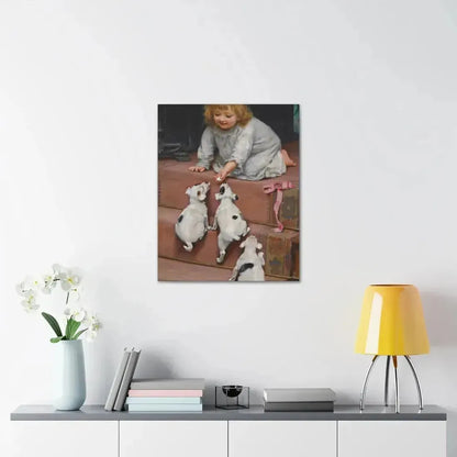 Arthur John Elsley (1861-1952) A Dead Heat 1893 - Canvas Wall Art - The Sticker Space